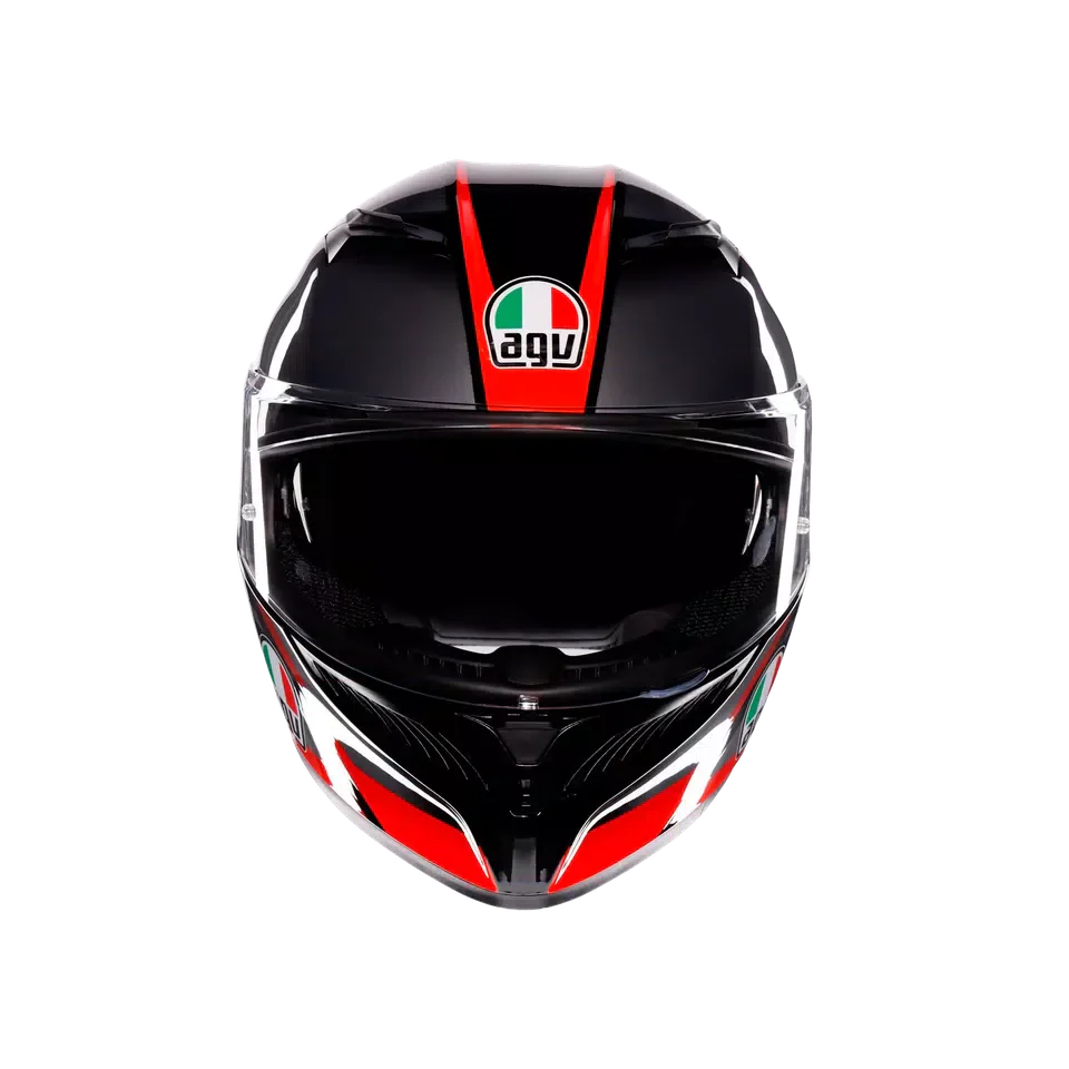 AGV K3 Striga Black/Grey/Red Helmet - AGV | SuperBike Store India