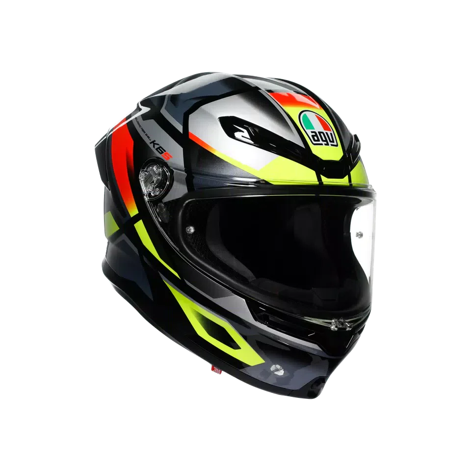 AGV K6 S Erazer Black/Red/Yellow Fluo Helmet - AGV | SuperBike Store India