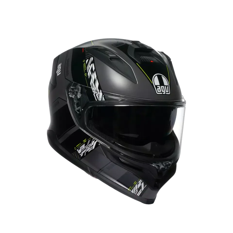 AGV K7 MPLK Kyber Matt Grey/Yellow Fluo Helmet - AGV | SuperBike Store India