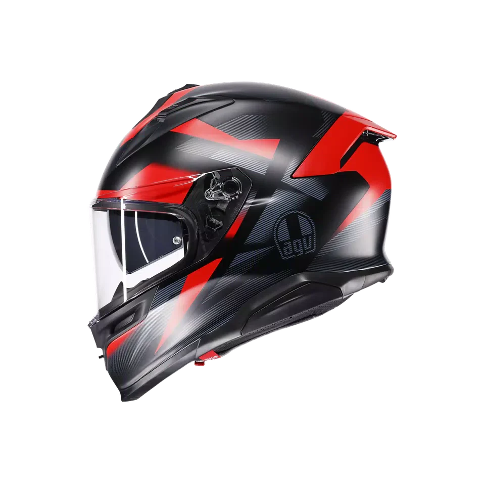 AGV K7 MPLK Glimpse Matt Black/Red Helmet - AGV | SuperBike Store India