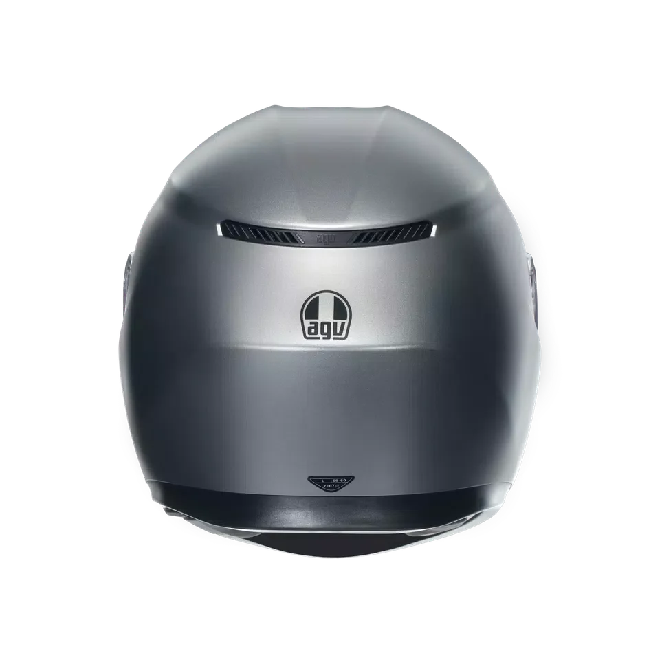 AGV AGV K3 Rodio Grey Matt Helmet – rear view