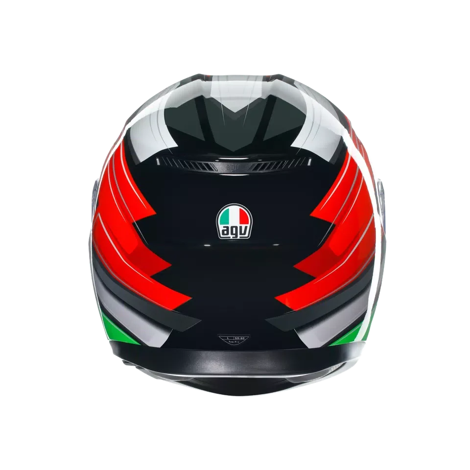 AGV AGV K3 Wing Black/Italy Helmet – rear view
