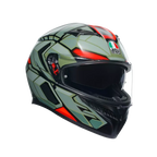AGV AGV K3 Decept Matt Black/Green/Red Helmet – front view