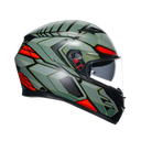 AGV AGV K3 Decept Matt Black/Green/Red Helmet – top view