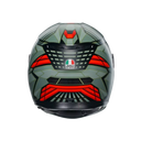 AGV AGV K3 Decept Matt Black/Green/Red Helmet – rear view