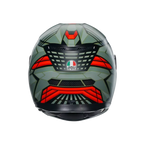 AGV AGV K3 Decept Matt Black/Green/Red Helmet – rear view