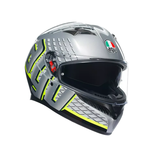 AGV AGV K3 Fortify Grey/Black/Yellow Fluo Helmet – front view