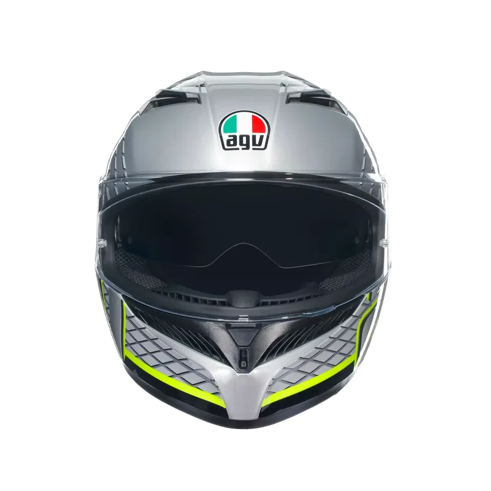 AGV AGV K3 Fortify Grey/Black/Yellow Fluo Helmet – side view