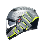 AGV AGV K3 Fortify Grey/Black/Yellow Fluo Helmet – detail view