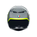 AGV AGV K3 Fortify Grey/Black/Yellow Fluo Helmet – rear view