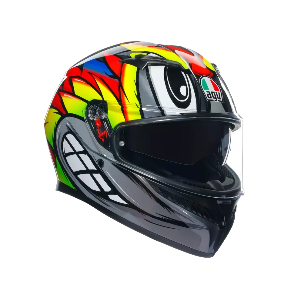 AGV AGV K3 Birdy 2.0 Grey/Yellow/Red Helmet – front view