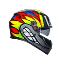 AGV AGV K3 Birdy 2.0 Grey/Yellow/Red Helmet – top view