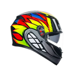 AGV AGV K3 Birdy 2.0 Grey/Yellow/Red Helmet – top view