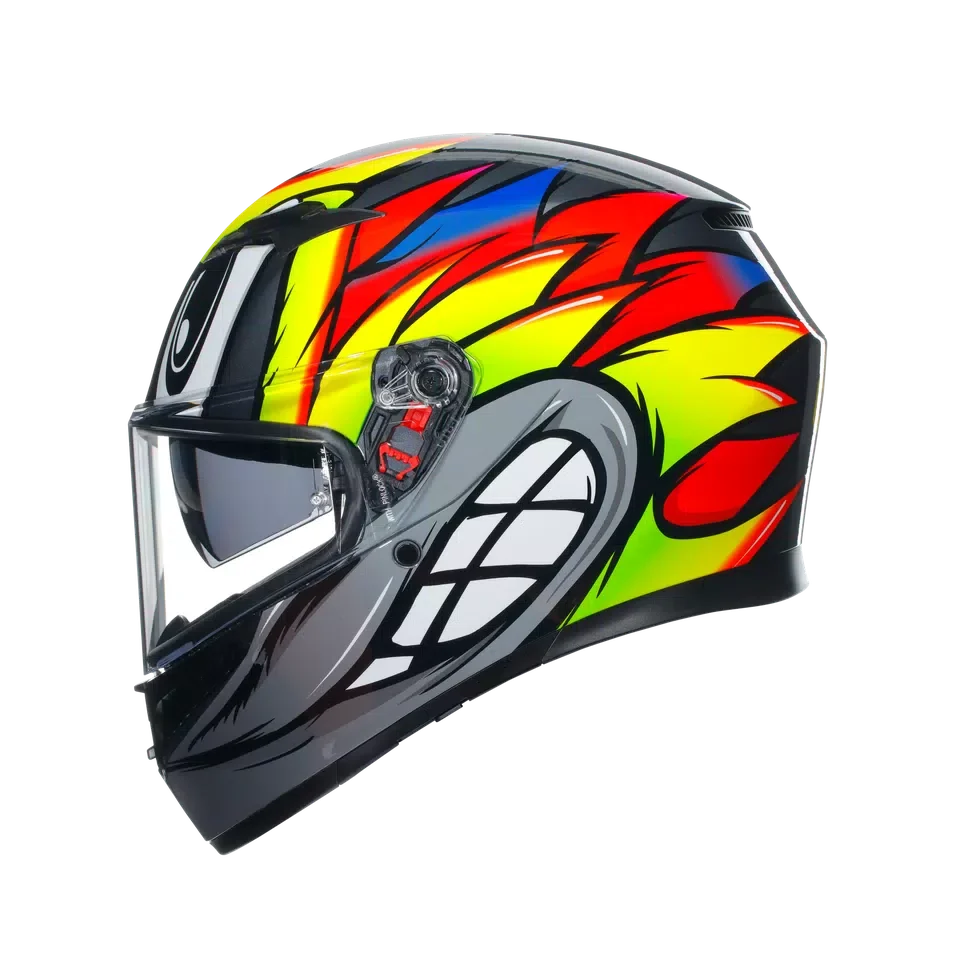 AGV AGV K3 Birdy 2.0 Grey/Yellow/Red Helmet – detail view