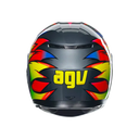 AGV AGV K3 Birdy 2.0 Grey/Yellow/Red Helmet – rear view