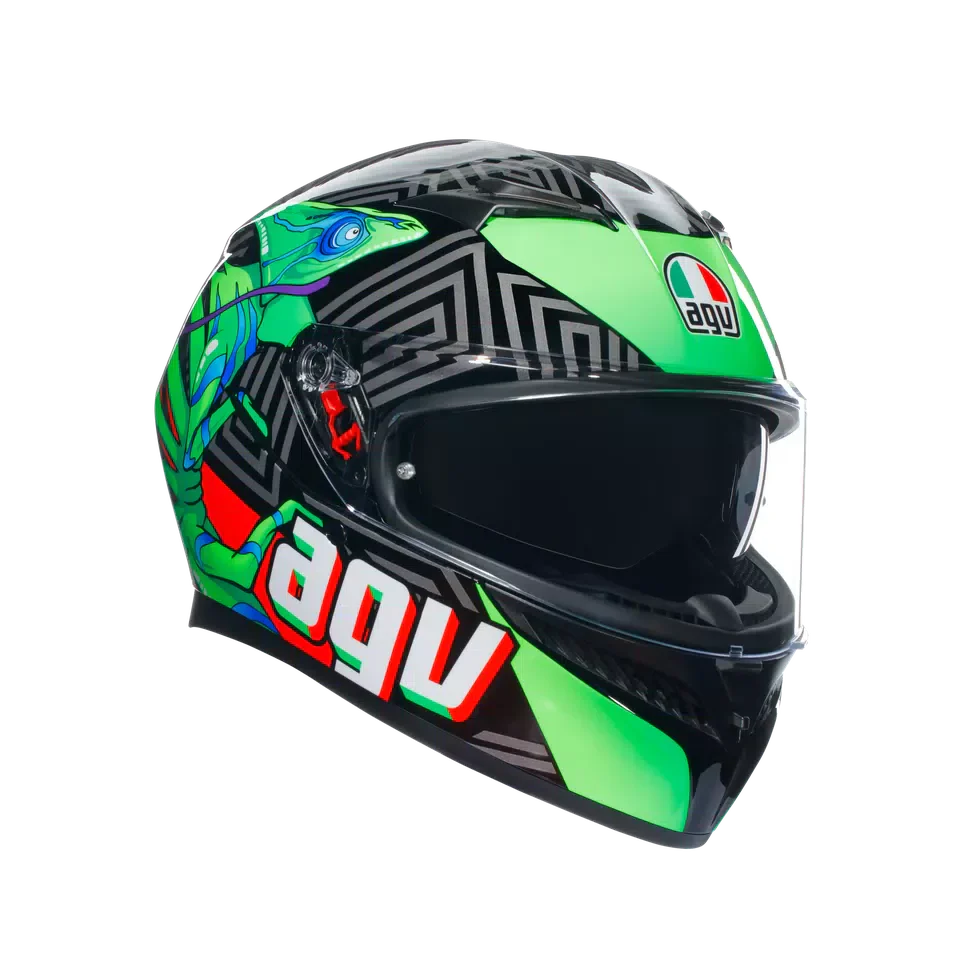 AGV K3 Kamaleon Black/Red/Green Helmet - AGV | SuperBike Store India
