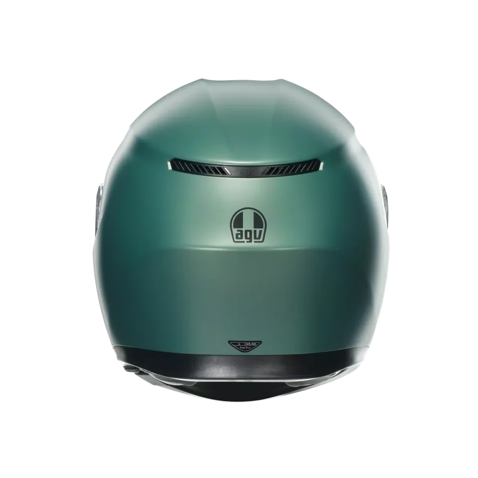 AGV AGV K3 Mono Matt Salvia Green Helmet – rear view