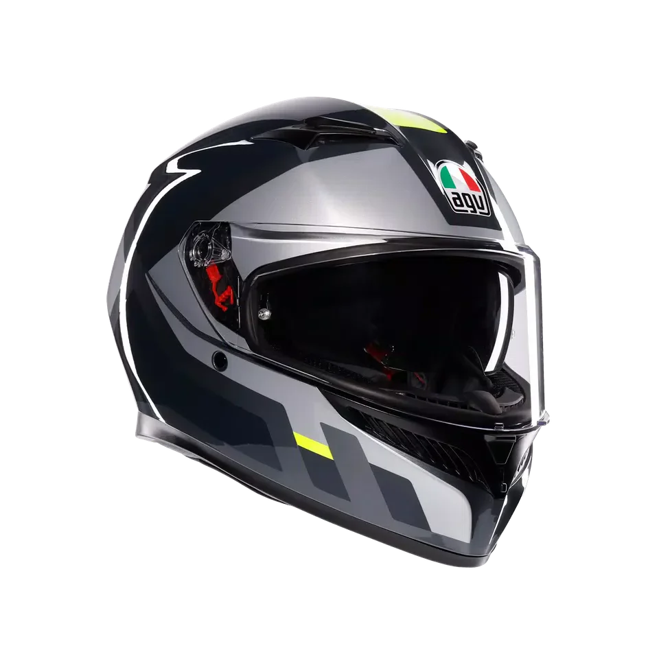 AGV K3 Shade Grey/Yellow Fluo Helmet - AGV | SuperBike Store India