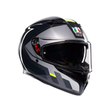 AGV K3 Shade Grey/Yellow Fluo Helmet - AGV | SuperBike Store India