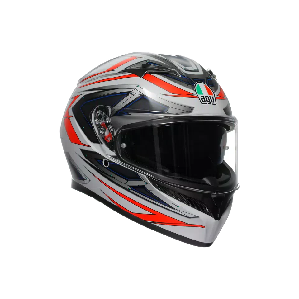 AGV K3 Space Matt White/Red Fluo Helmet - AGV | SuperBike Store India