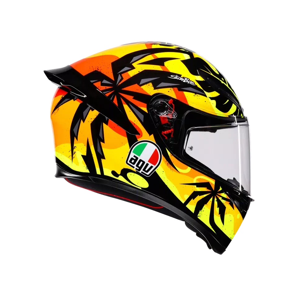 AGV AGV K1 S Tropicrush Black/Orange Helmet – rear view