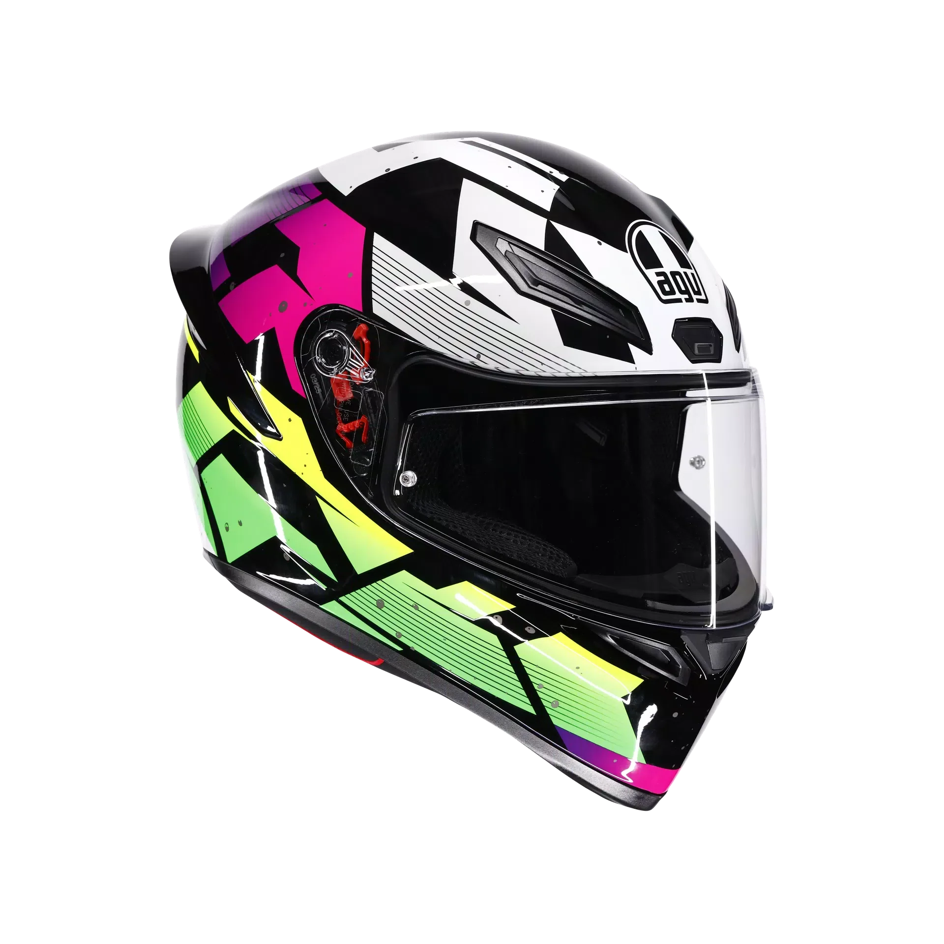 AGV AGV K1 S Punkpulse Black/Purple/Lime Helmet – front view