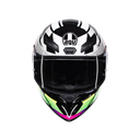 AGV AGV K1 S Punkpulse Black/Purple/Lime Helmet – rear view