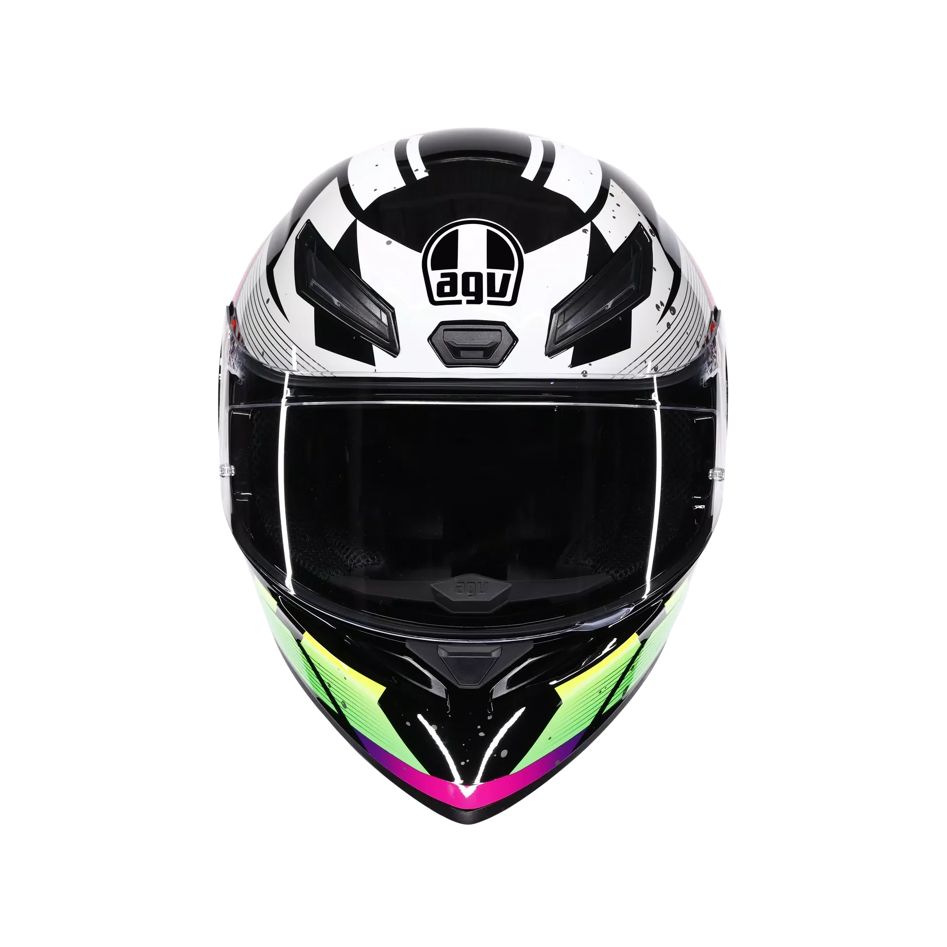AGV AGV K1 S Punkpulse Black/Purple/Lime Helmet – rear view