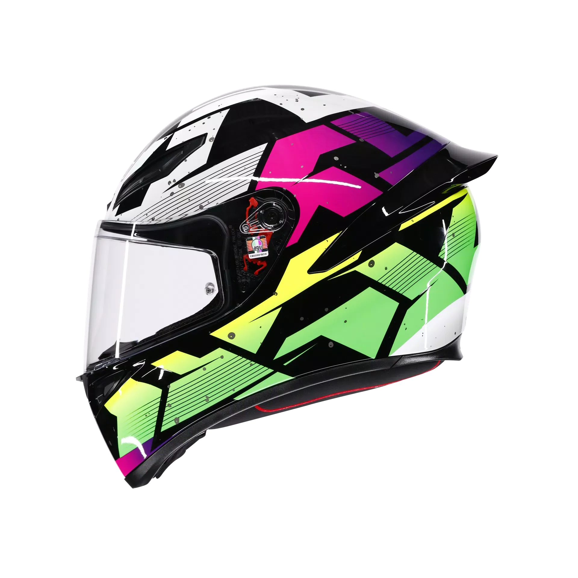 AGV AGV K1 S Punkpulse Black/Purple/Lime Helmet – side view
