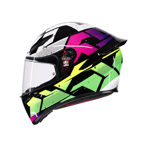 AGV AGV K1 S Punkpulse Black/Purple/Lime Helmet – side view