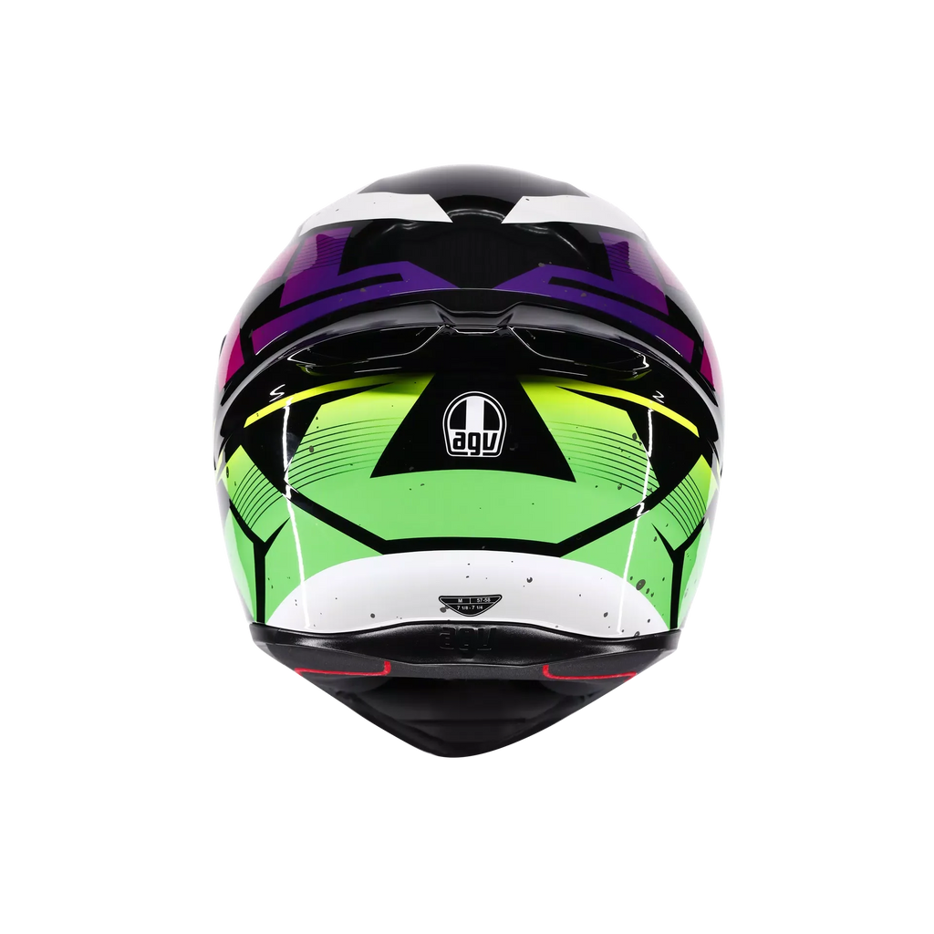 AGV AGV K1 S Punkpulse Black/Purple/Lime Helmet – top view