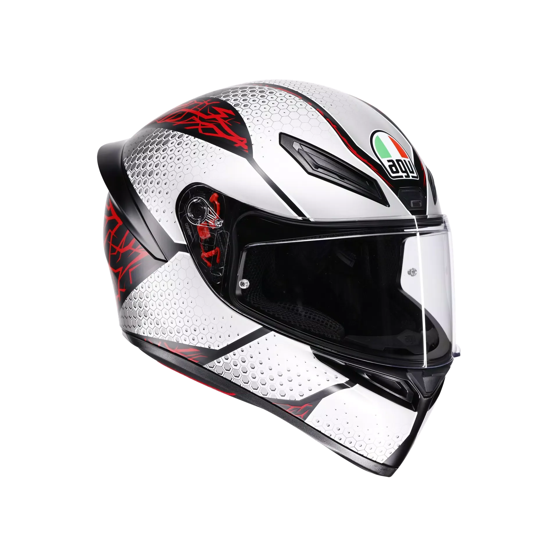 AGV AGV K1 S Speedarmor Matt Black/Grey/Red Helmet – front view