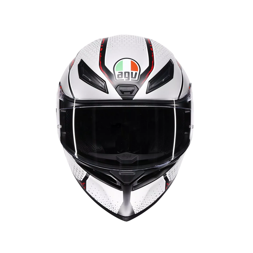 AGV AGV K1 S Speedarmor Matt Black/Grey/Red Helmet – rear view