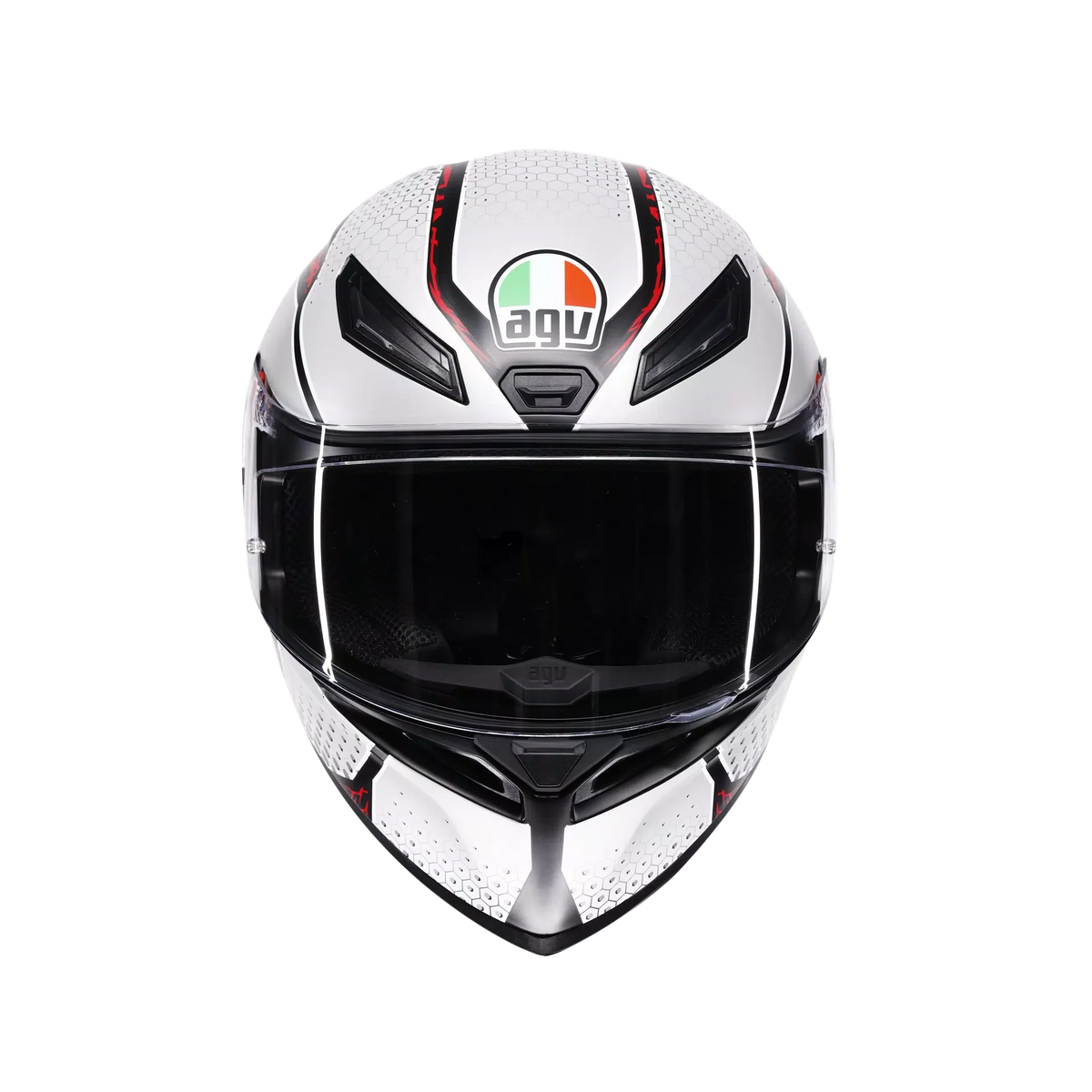 AGV AGV K1 S Speedarmor Matt Black/Grey/Red Helmet – rear view