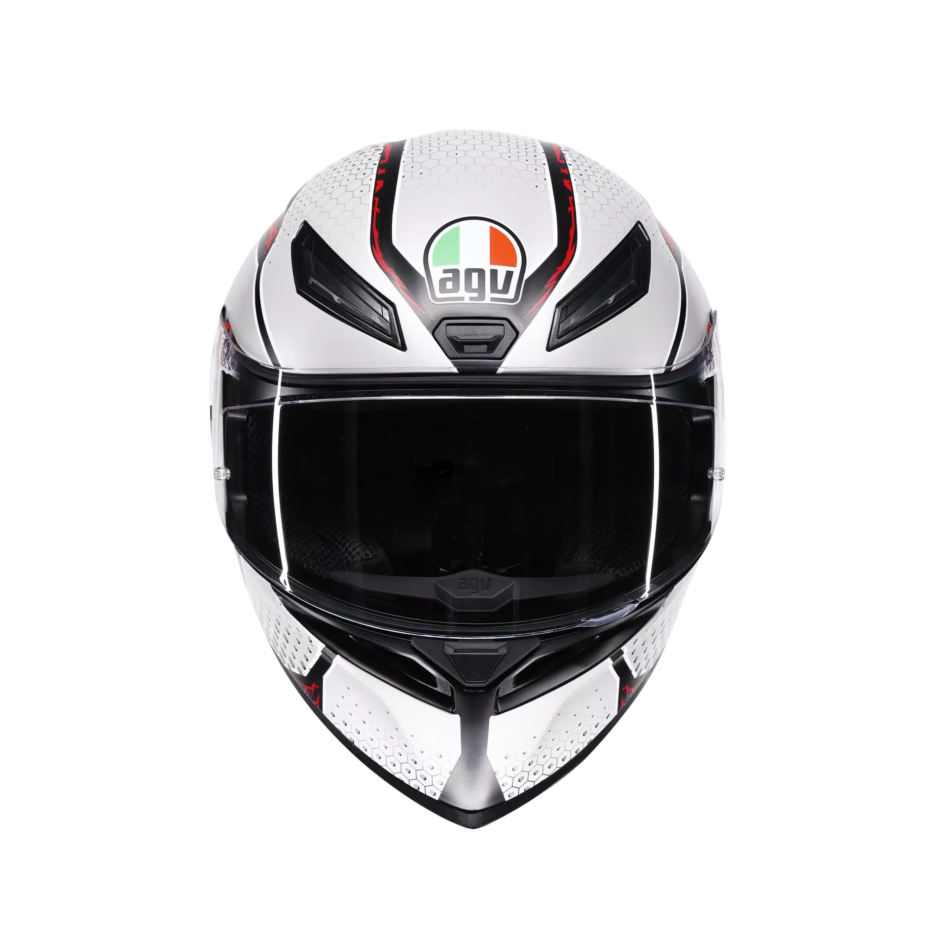 AGV AGV K1 S Speedarmor Matt Black/Grey/Red Helmet – rear view