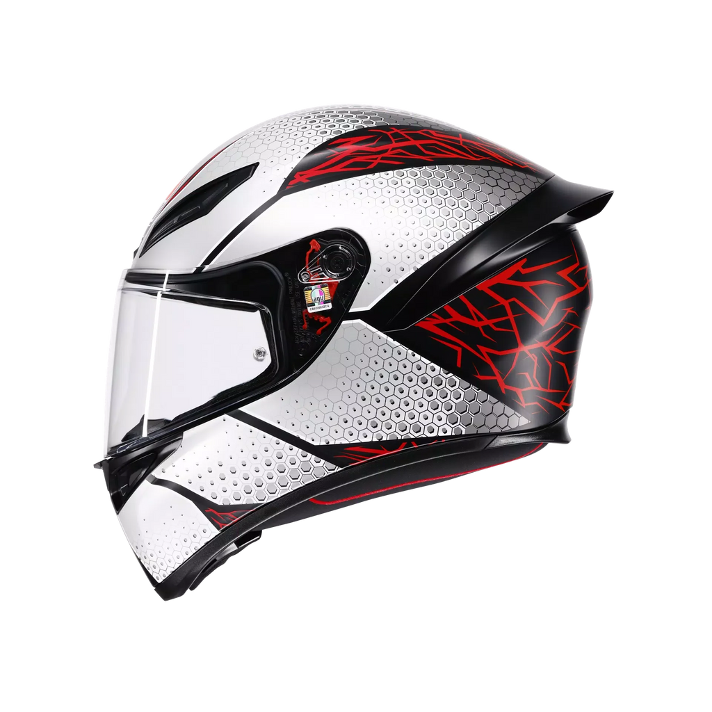 AGV AGV K1 S Speedarmor Matt Black/Grey/Red Helmet – side view