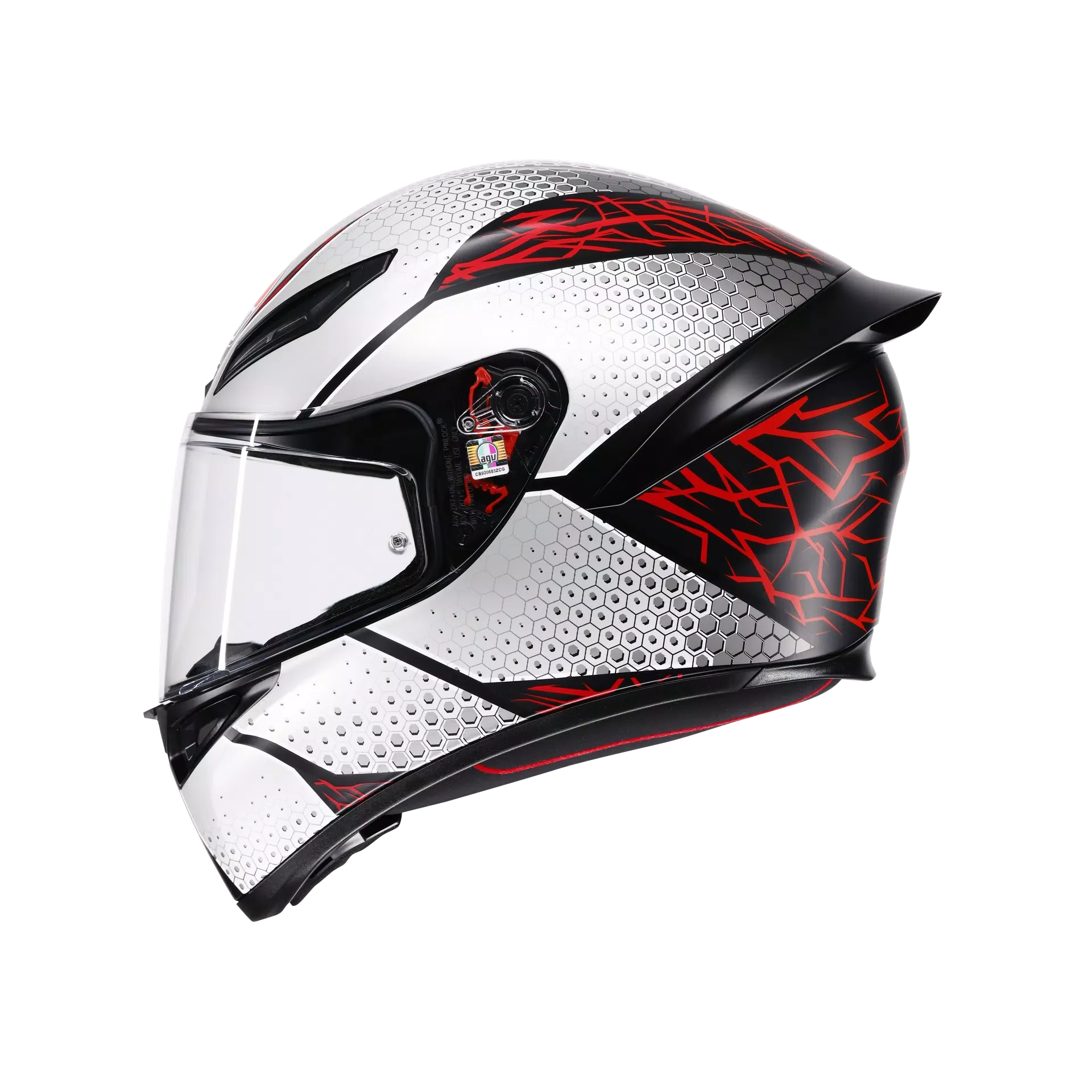 AGV AGV K1 S Speedarmor Matt Black/Grey/Red Helmet – side view