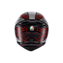 AGV AGV K1 S Speedarmor Matt Black/Grey/Red Helmet – top view