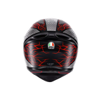 AGV AGV K1 S Speedarmor Matt Black/Grey/Red Helmet – top view