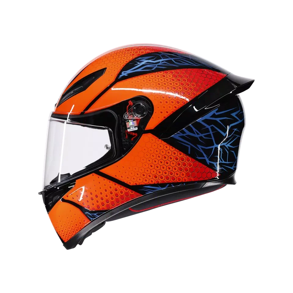 AGV AGV K1 S Speedarmor Black/Orange/Blue Helmet – side view