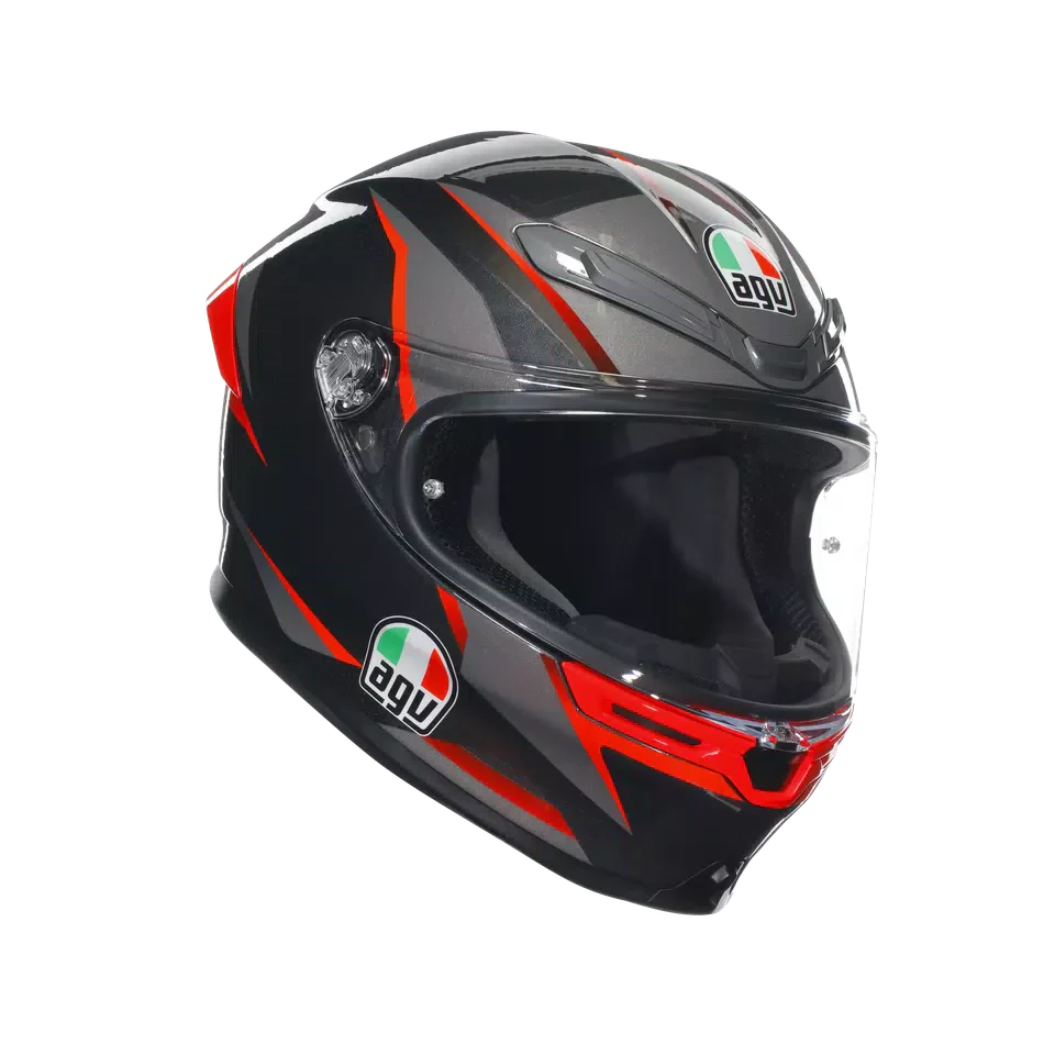 AGV K6 S Slashcut Black/Grey/Red Helmet - AGV | SuperBike Store India