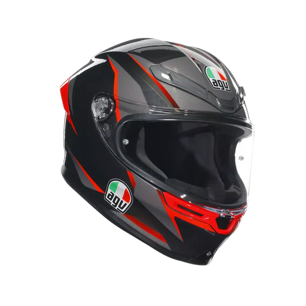 AGV K6 S Slashcut Black/Grey/Red Helmet - image 1