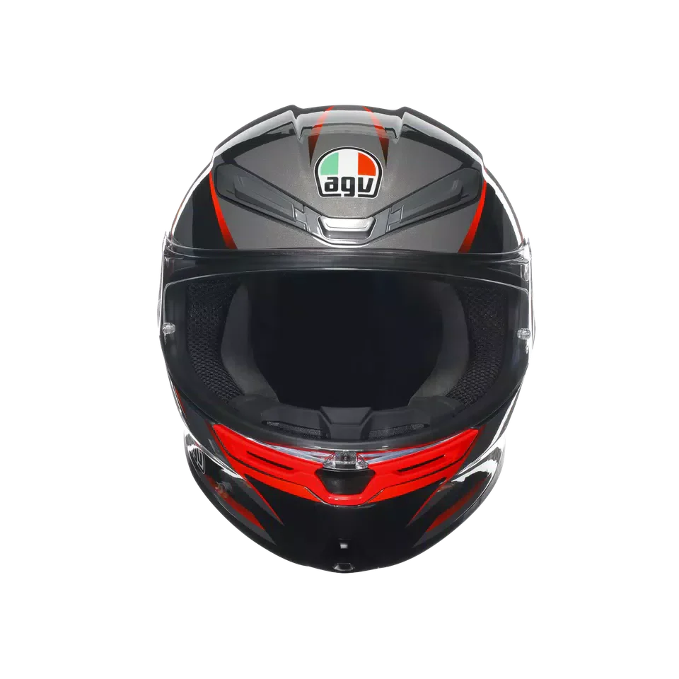 AGV K6 S Slashcut Black/Grey/Red Helmet - AGV | SuperBike Store India