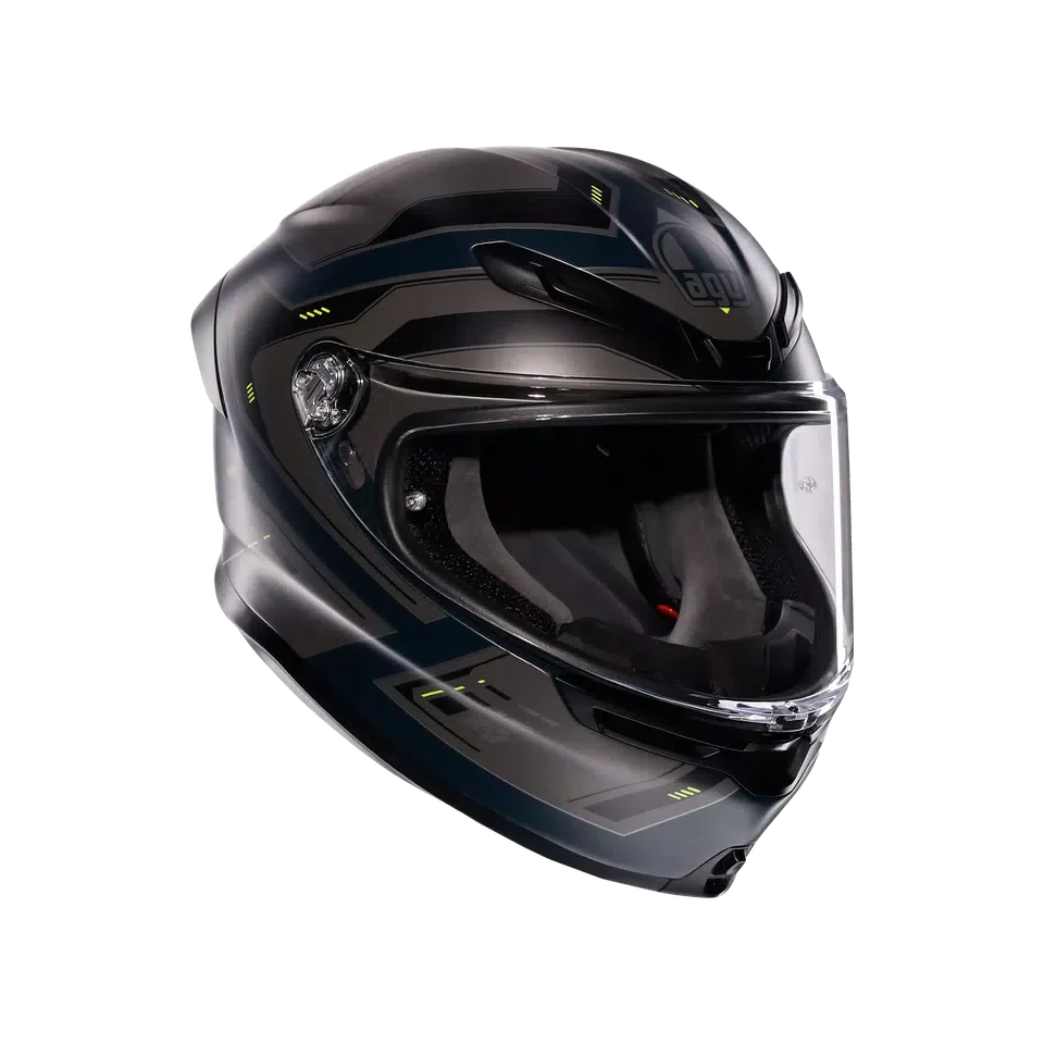 AGV K6 S Enhance Matt Grey/Yellow Fluo Helmet - AGV | SuperBike Store India