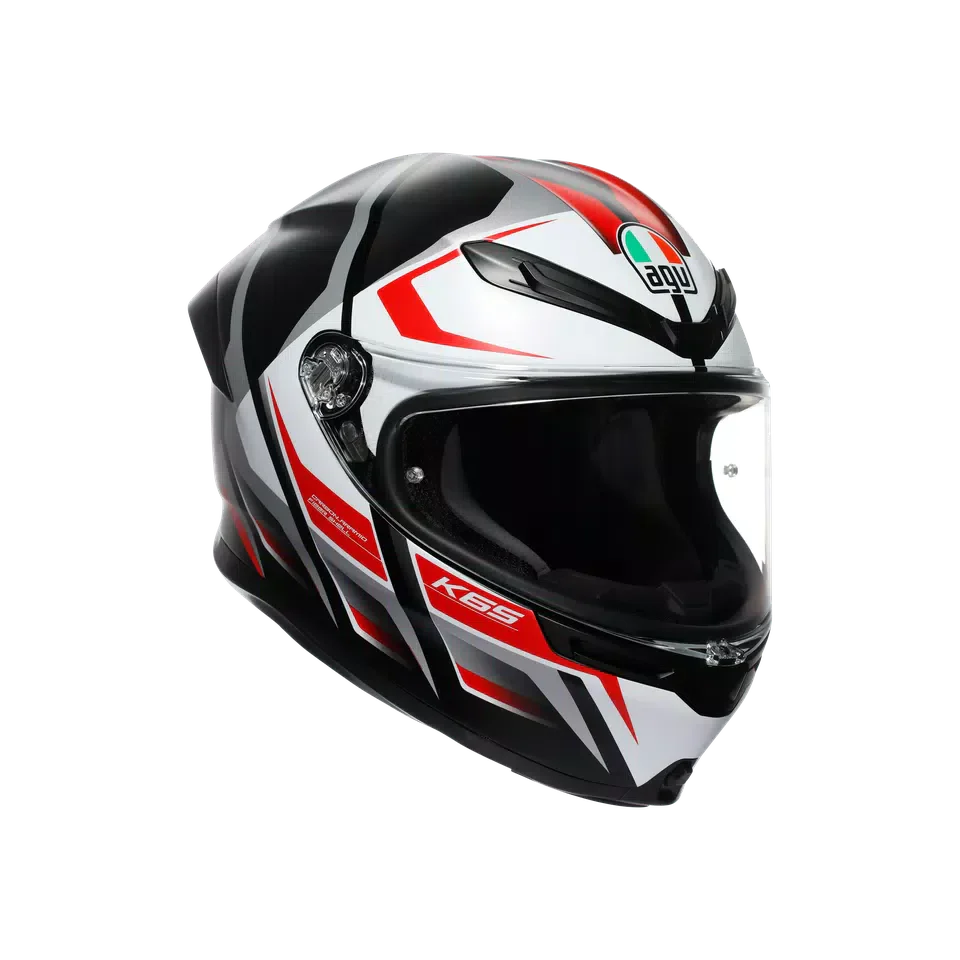 AGV K6 S Karve Matt Black/White/Red Helmet - AGV | SuperBike Store India