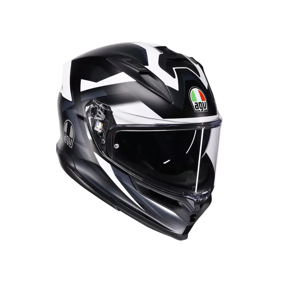 AGV K7 MPLK Glimpse Matt Black/White Helmet - AGV | SuperBike Store India