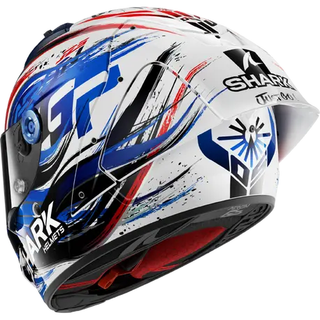 Shark Shark Aeron GP FIM Racing #1 Replica Zarco Signature Helmet – rear view