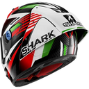 Shark Shark Aeron GP FIM Racing #1 Firstlap Helmet - Carbon Red Green – rear view