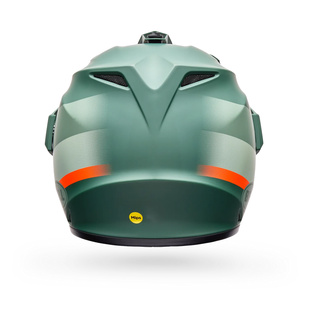 Bell Bell MX-9 Adventure Mips Helmet - Green/Orange Trail – rear view