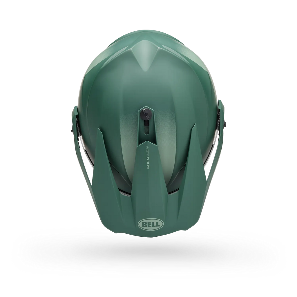 Bell Bell MX-9 Adventure Mips Helmet - Green/Orange Trail – top view